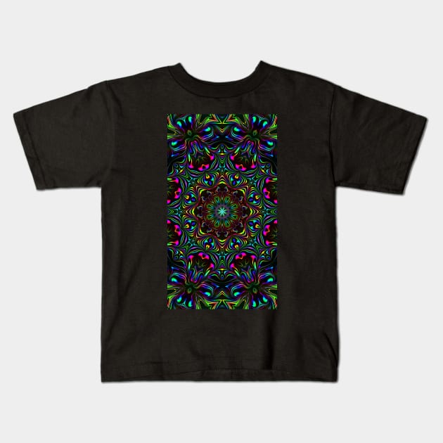 Kaleidoscope Eye - Psychedelic Mandala Kids T-Shirt by PsychedelicPour